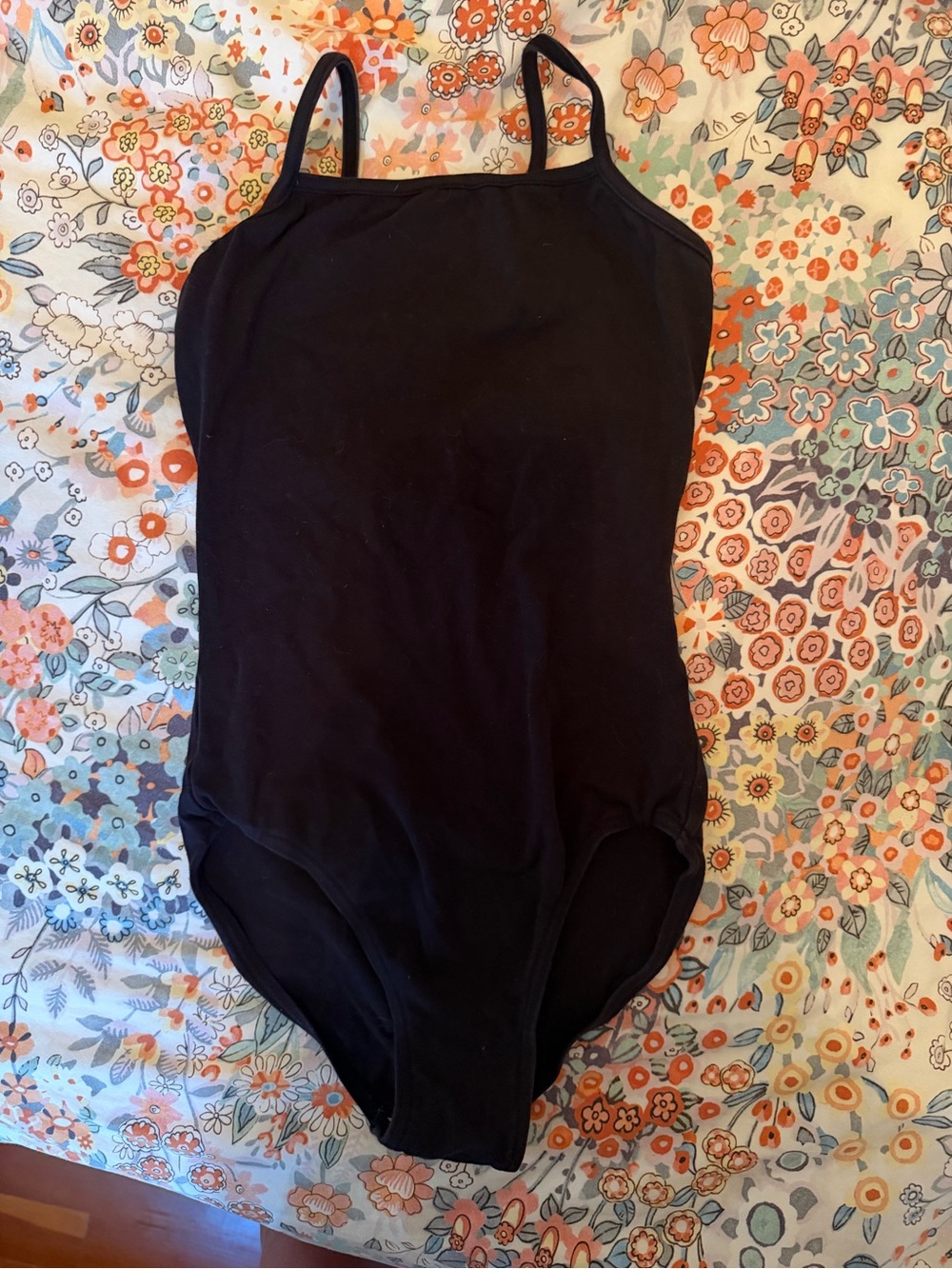 Mirella Black Camisole Leotard Bodysuit